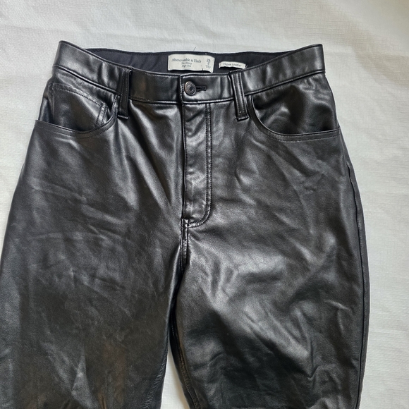 Abercrombie & Fitch Pants - Abercrombie & Fitch Skinny high rise black sz 29/8 curve love Vegan Leather Y2K